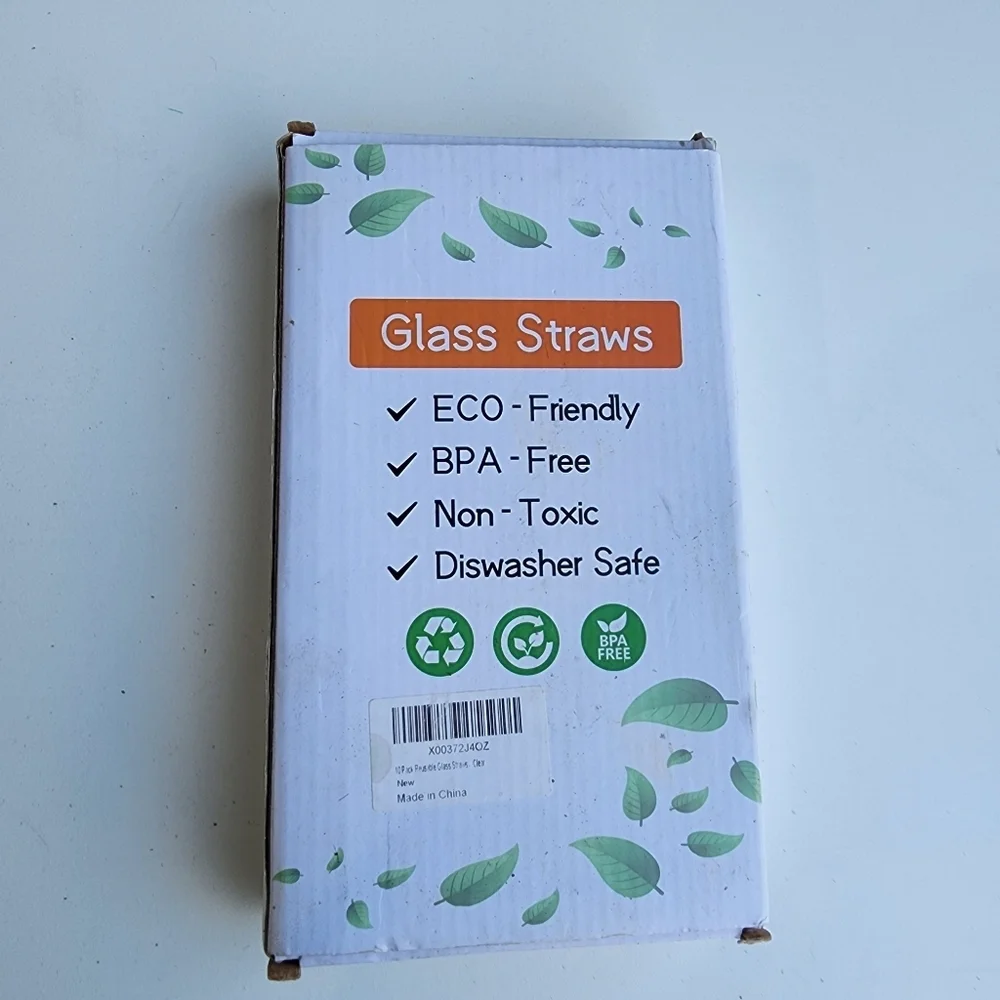 Reusable Glass Straws 10 Pack - Multicolor